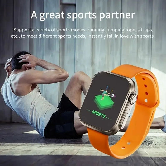 TS8 Ultra Series 8 Smartwatch – Bluetooth Calling & FitPro App (Orange)