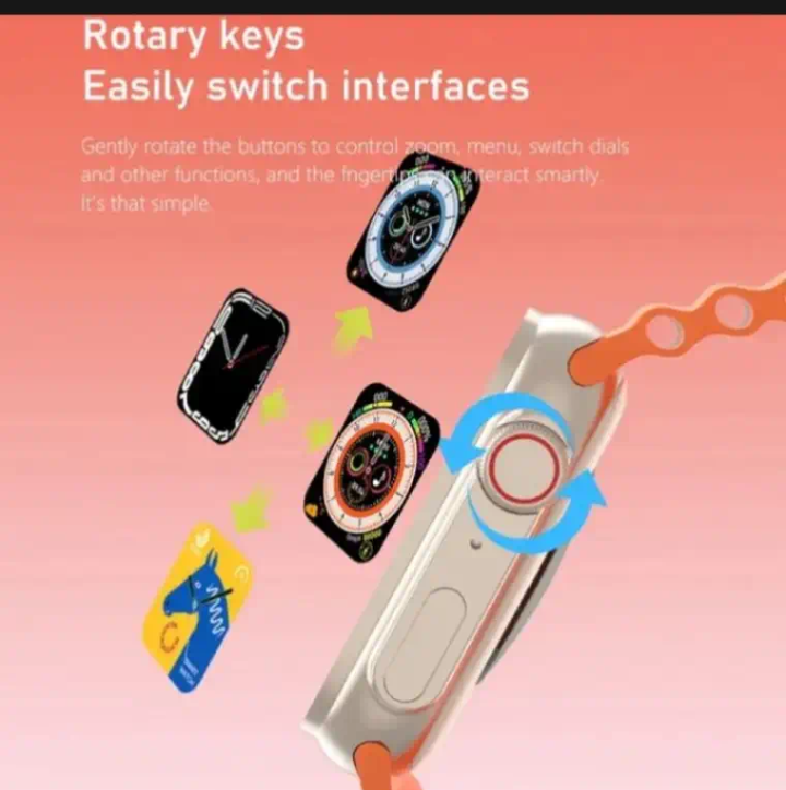 Ultra Smartwatch 7-in-1 Bundle – 2.01" Screen & Multi-Feature Tracker