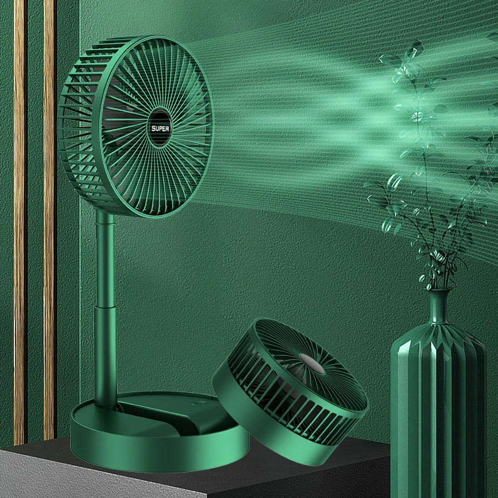 Portable Telescopic Folding Fan – Rechargeable Desk & Table Fan