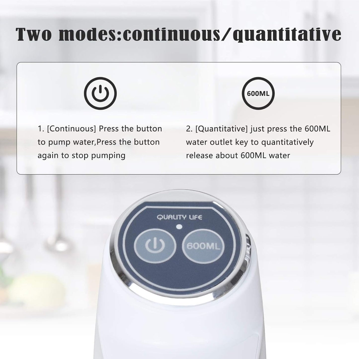 Intelligent Electric Water Bottle Pump - Rechargeable Automatic Dispenser