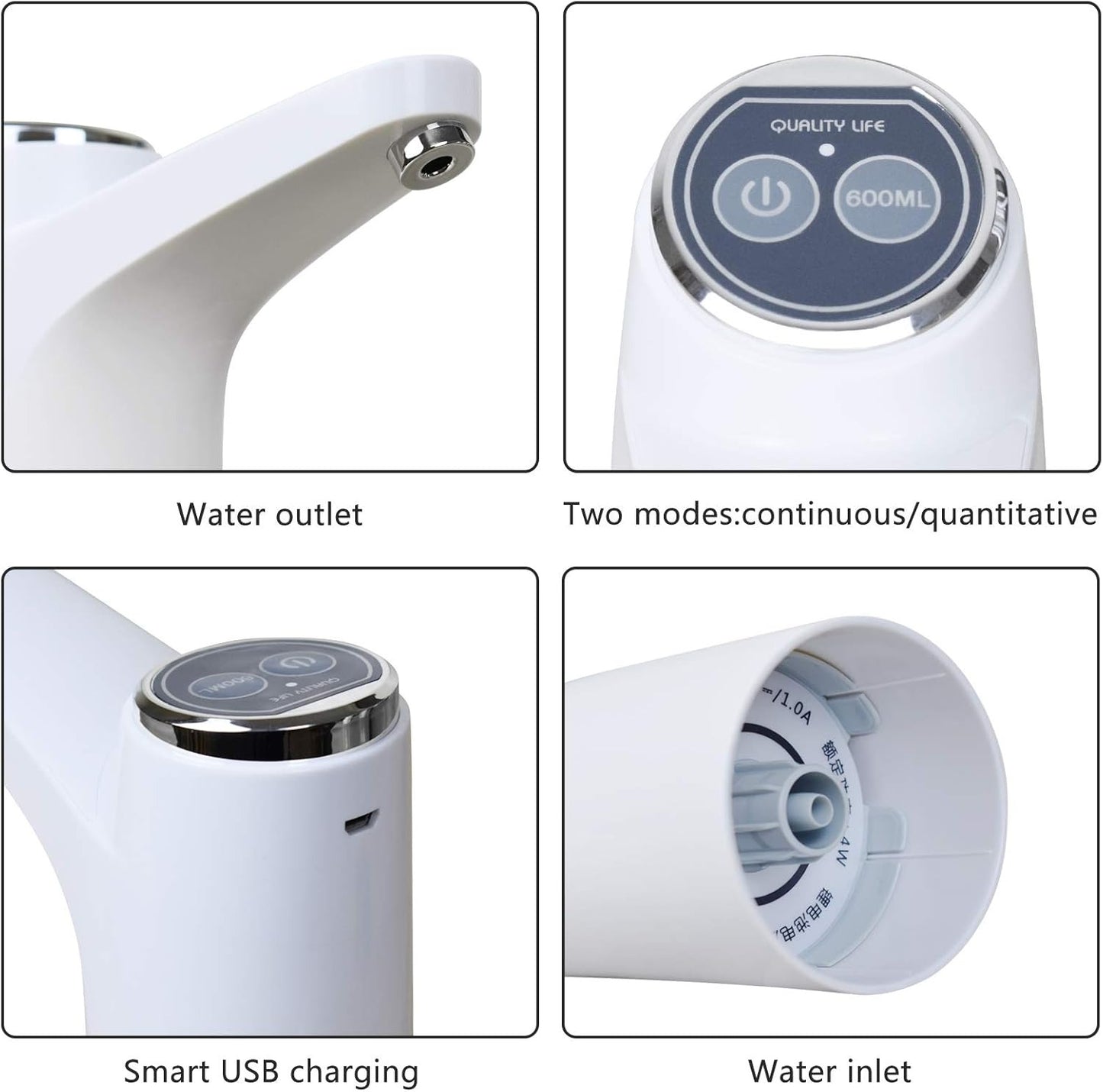 Intelligent Electric Water Bottle Pump - Rechargeable Automatic Dispenser