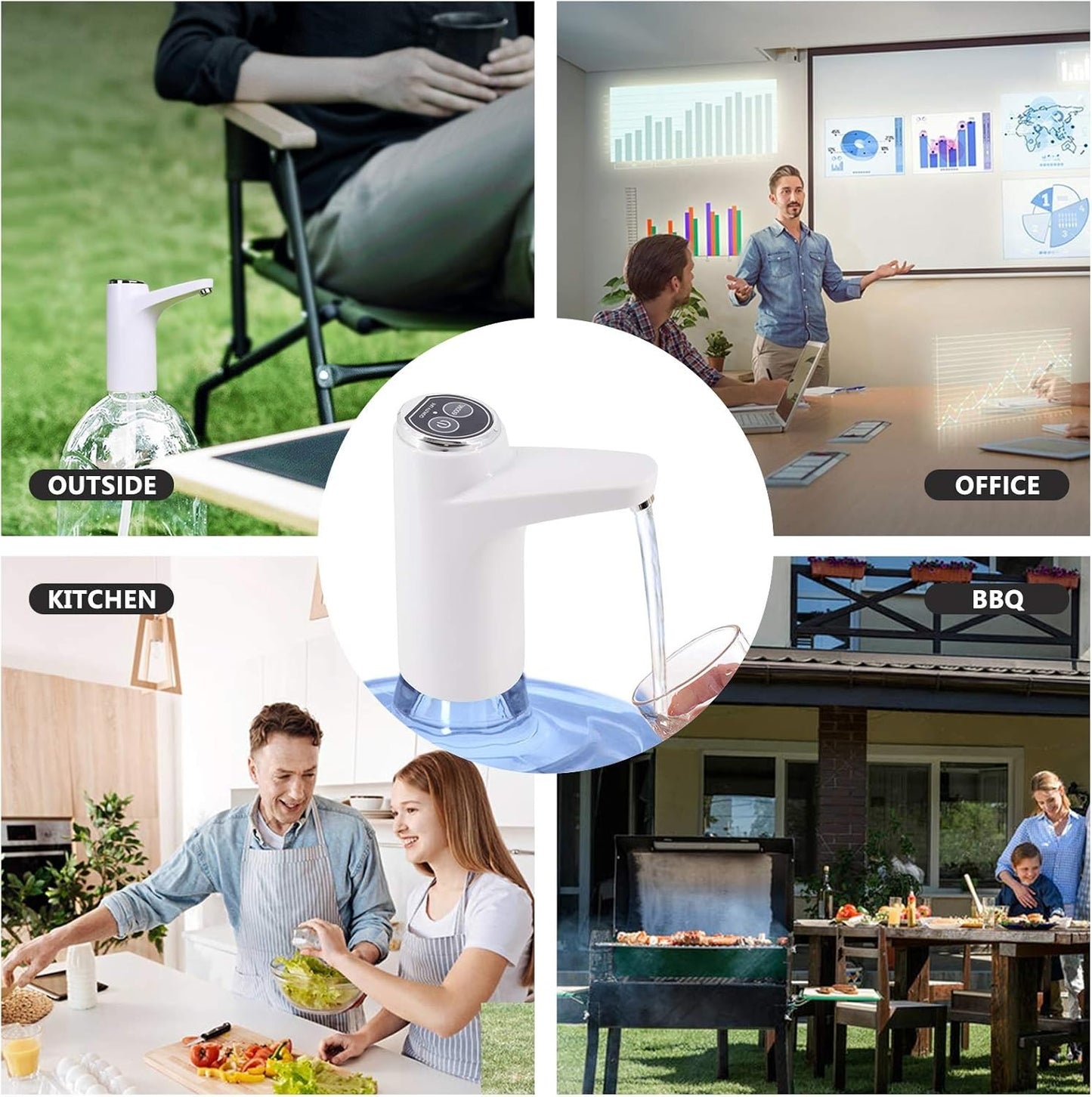Intelligent Electric Water Bottle Pump - Rechargeable Automatic Dispenser