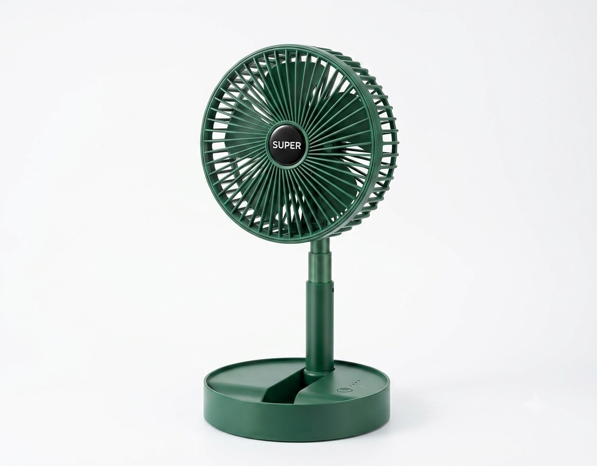 Portable Telescopic Folding Fan – Rechargeable Desk & Table Fan