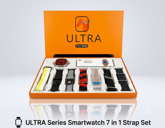 Ultra Smartwatch 7-in-1 Bundle – 2.01" Screen & Multi-Feature Tracker